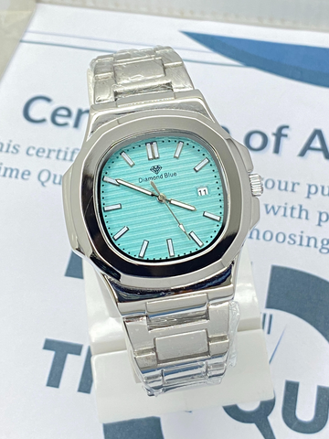 DIAMOND BLUE Classic Stainless Steel Analog Chain Watch for Men